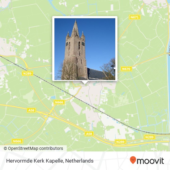 Hervormde Kerk Kapelle, Kerkplein map