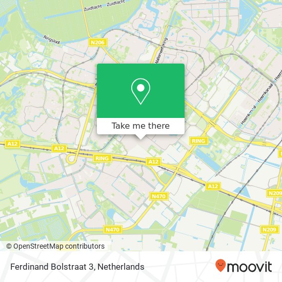 Ferdinand Bolstraat 3, 2712 SJ Zoetermeer map