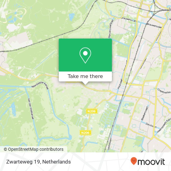 Zwarteweg 19, 2111 AJ Aerdenhout map