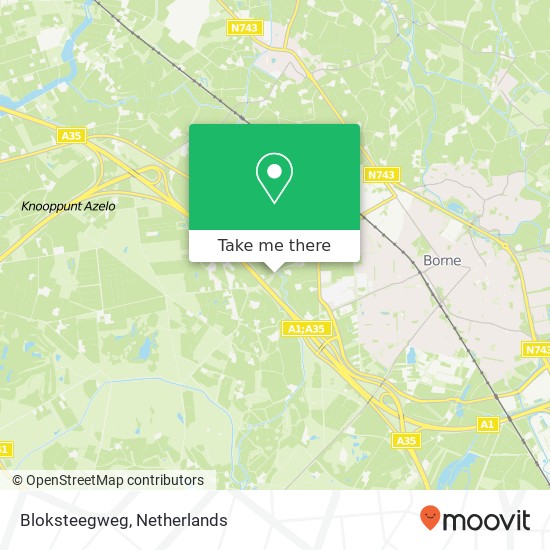 Bloksteegweg, 7621 Borne map