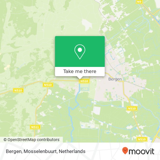 Bergen, Mosselenbuurt map