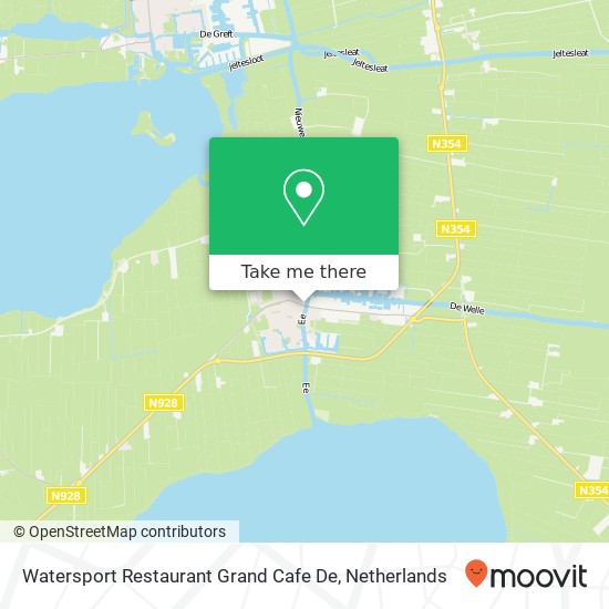 Watersport Restaurant Grand Cafe De, Iewal 14 Karte