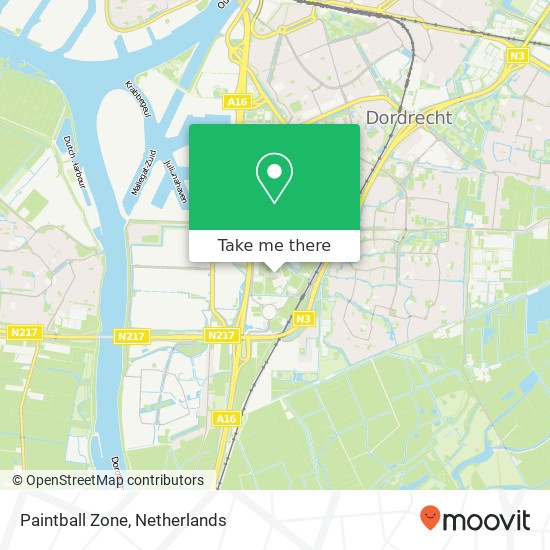 Paintball Zone, 3317 Dordrecht Karte