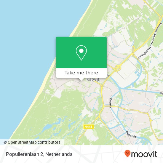 Populierenlaan 2, 2224 EL Katwijk aan Zee map