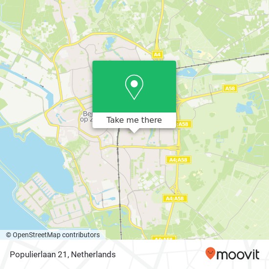 Populierlaan 21, 4621 CH Bergen op Zoom map