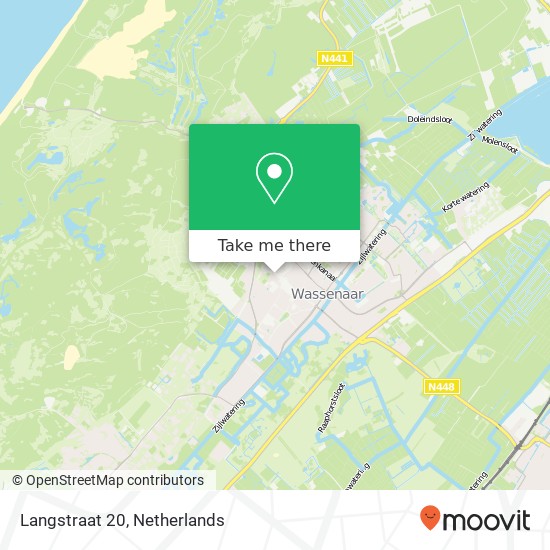 Langstraat 20, 2242 KM Wassenaar Karte