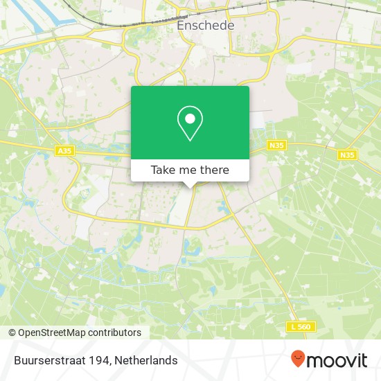 Buurserstraat 194, 7544 RG Enschede Karte