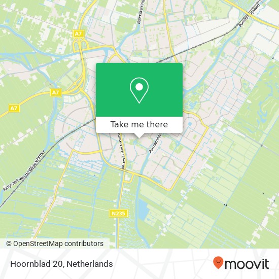 Hoornblad 20, 1441 VS Purmerend map