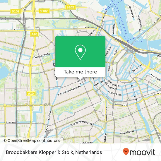 Broodbakkers Klopper & Stolk, Kinkerstraat 75 map
