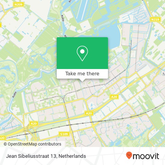 Jean Sibeliusstraat 13, 3069 MJ Rotterdam map