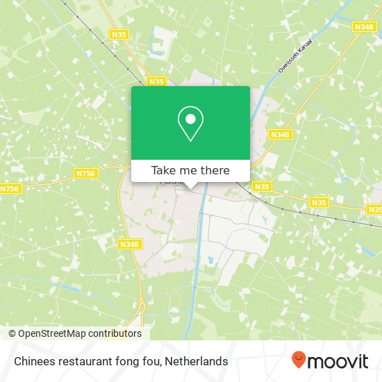 Chinees restaurant fong fou, Brugstraat 7 map