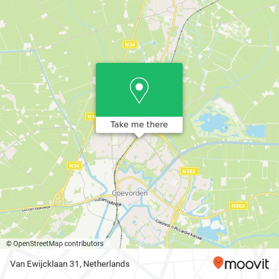 Van Ewijcklaan 31, 7741 VZ Coevorden map