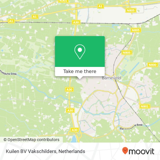 Kuilen BV Vakschilders, Kallenbroekerweg 96 map