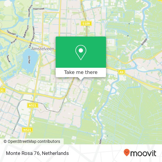 Monte Rosa 76, 1186 BZ Amstelveen map