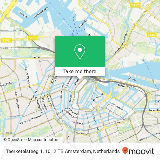 Teerketelsteeg 1, 1012 TB Amsterdam map