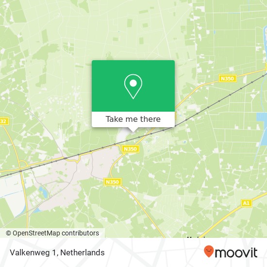 Valkenweg 1, 7451 HN Holten Karte