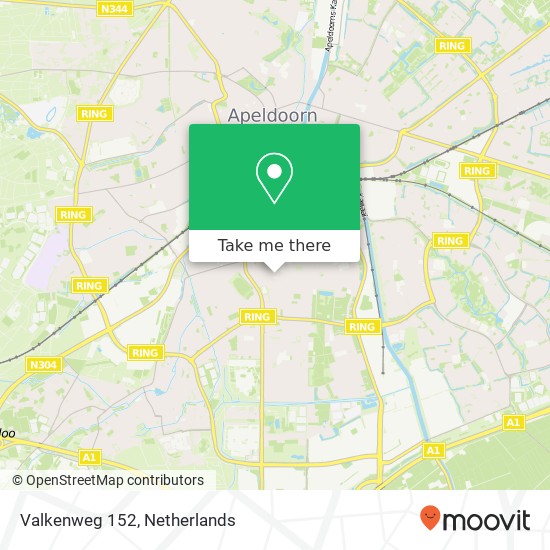 Valkenweg 152, 7331 HK Apeldoorn Karte