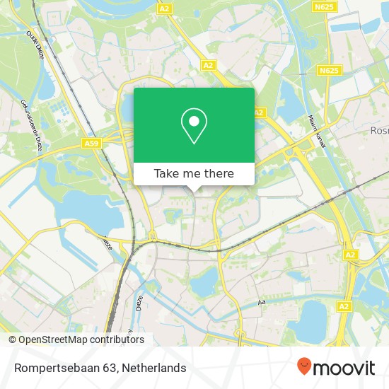 Rompertsebaan 63, Rompertsebaan 63, 5231 GT 's-Hertogenbosch, Nederland Karte