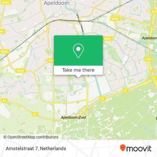 Amstelstraat 7, 7333 LW Apeldoorn Karte