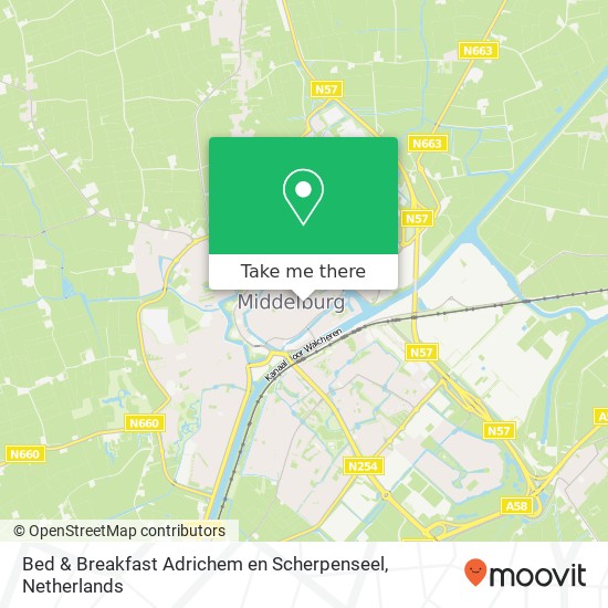 Bed & Breakfast Adrichem en Scherpenseel, Reigerstraat 1 map