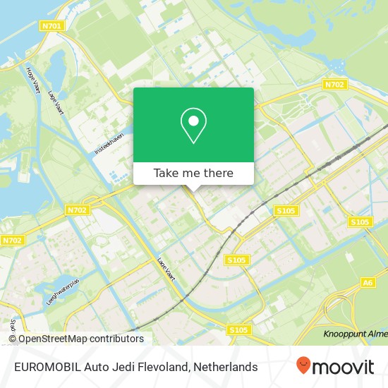 EUROMOBIL Auto Jedi Flevoland, Molenweg 3 map