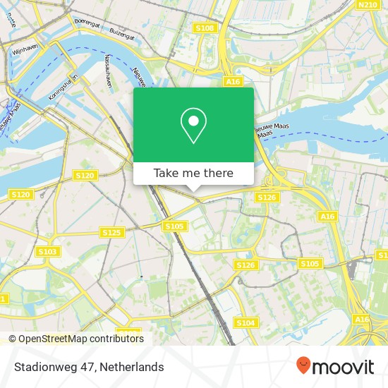 Stadionweg 47, Stadionweg 47, 3077 AS Rotterdam, Nederland map