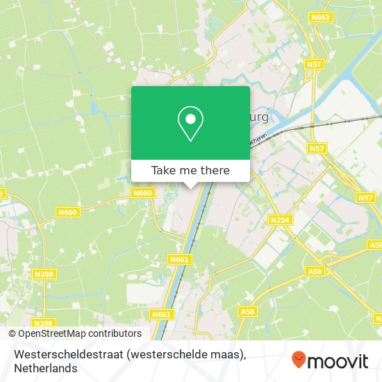 Westerscheldestraat (westerschelde maas), 4335 KR Middelburg Karte