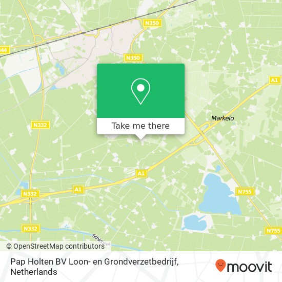 Pap Holten BV Loon- en Grondverzetbedrijf, Evertjesweg 9 map