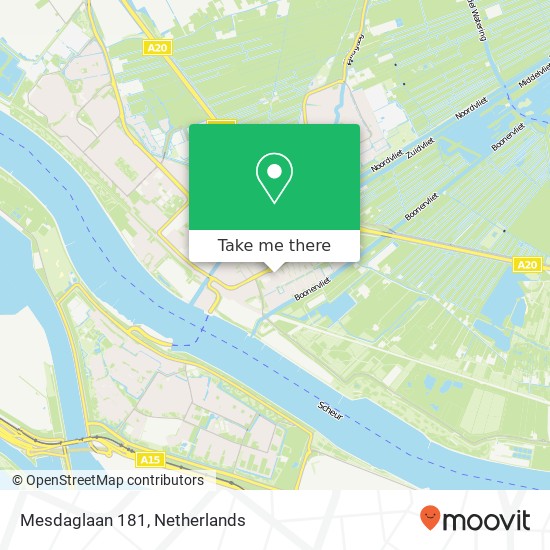 Mesdaglaan 181, 3141 HE Maassluis map