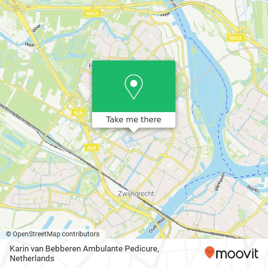 Karin van Bebberen Ambulante Pedicure, Hooftlaantje 8 map