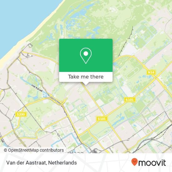 Van der Aastraat, 2597 TD Den Haag map