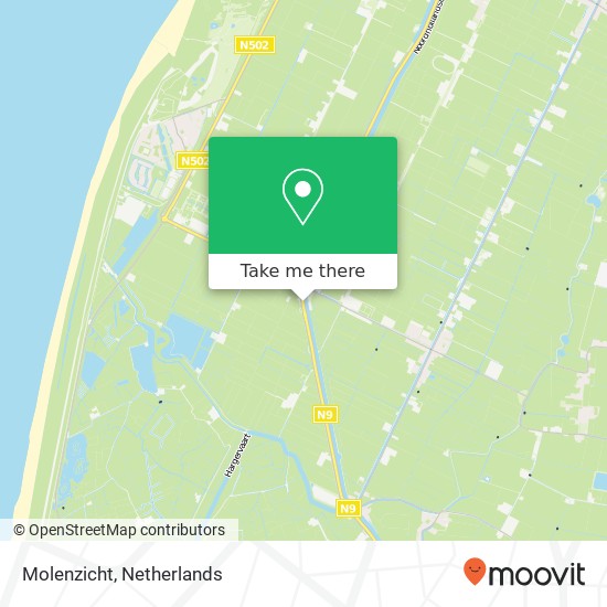 Molenzicht, Rijksweg 10 map