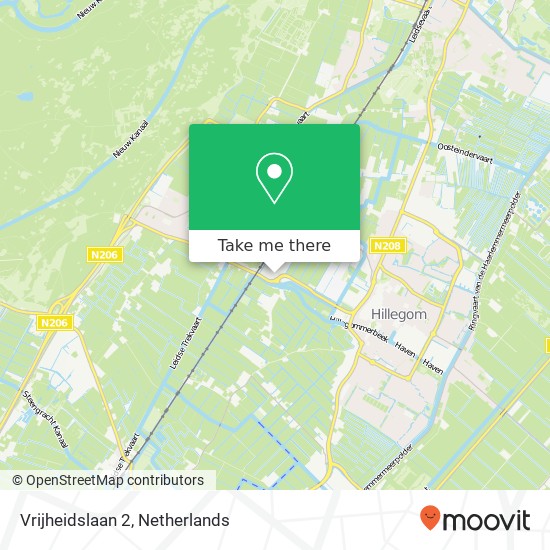 Vrijheidslaan 2, 2182 Hillegom Karte