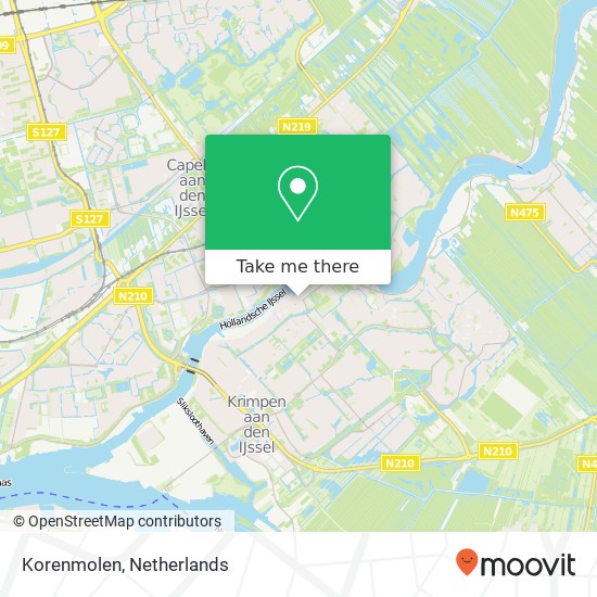 Korenmolen, Korenmolen, 2922 Krimpen aan den IJssel, Nederland map