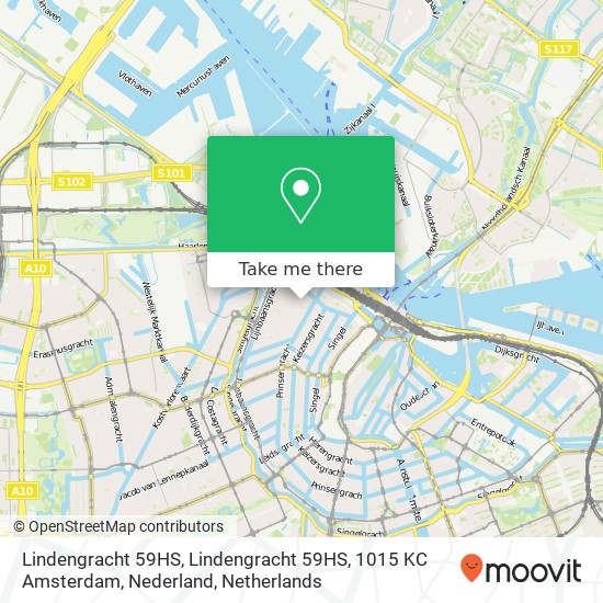 Lindengracht 59HS, Lindengracht 59HS, 1015 KC Amsterdam, Nederland Karte