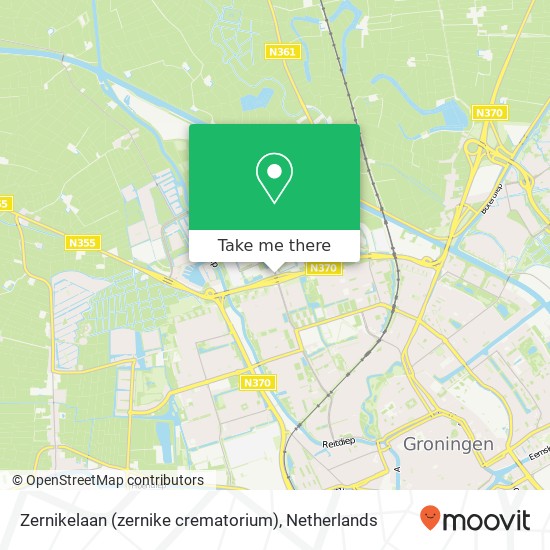 Zernikelaan (zernike crematorium), 9747 Groningen map