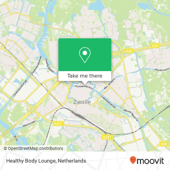 Healthy Body Lounge, Thorbeckegracht 40 map