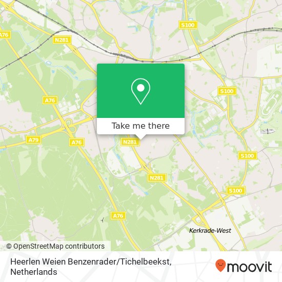 Heerlen Weien Benzenrader / Tichelbeekst Karte