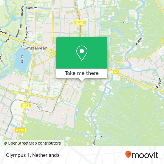 Olympus 1, 1186 CB Amstelveen Karte