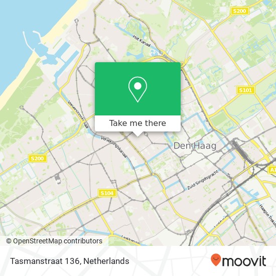 Tasmanstraat 136, 2518 VS Den Haag Karte