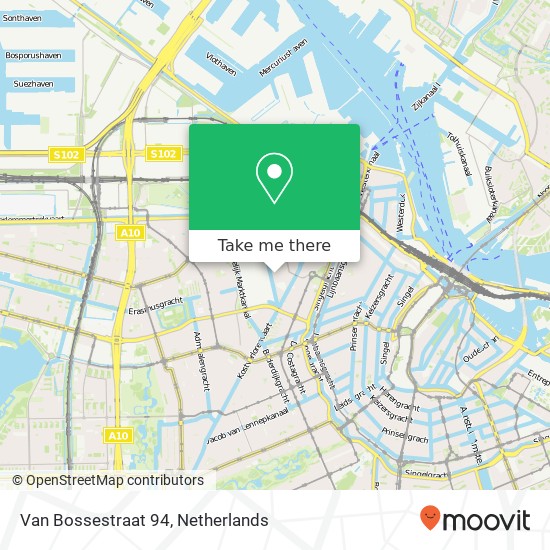 Van Bossestraat 94, 1051 KC Amsterdam map