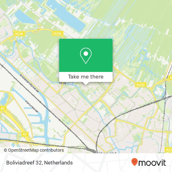 Boliviadreef 32, 3563 GL Utrecht Karte