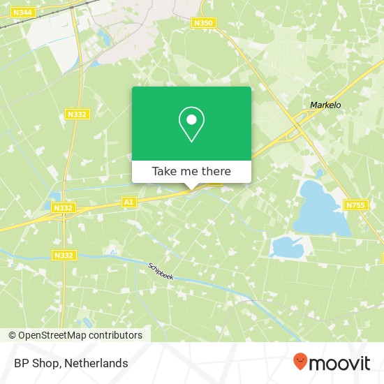 BP Shop, Rijksweg A1 (Zuidzijde) map