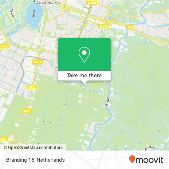 Branding 16, 1186 DH Amstelveen map