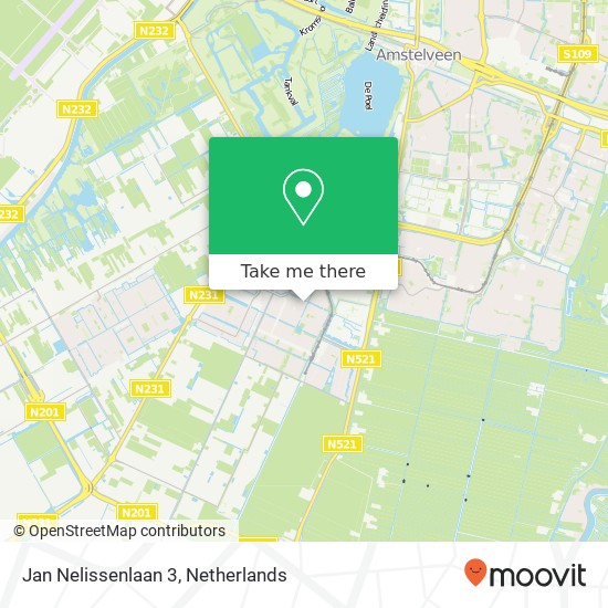 Jan Nelissenlaan 3, 1187 TK Amstelveen Karte