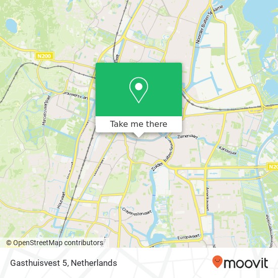 Gasthuisvest 5, 2011 ET Haarlem map