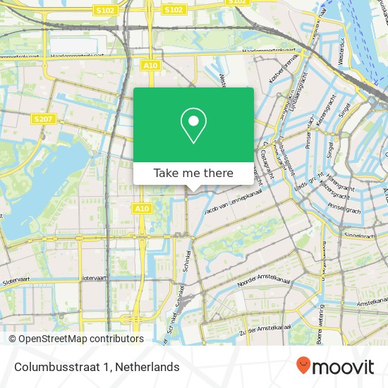 Columbusstraat 1, 1057 TM Amsterdam map