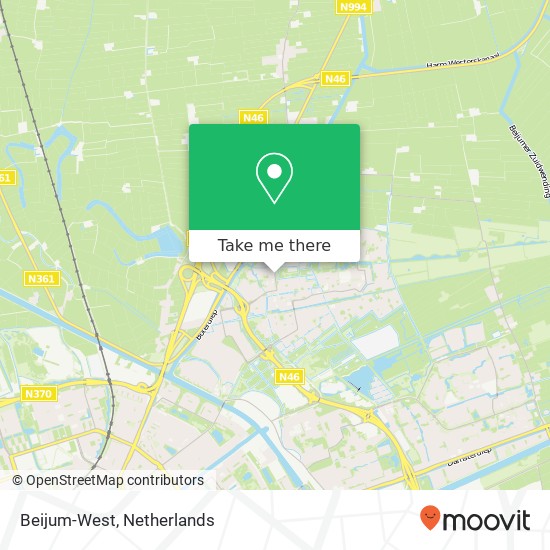 Beijum-West, Beijum-West, Groningen, Nederland map