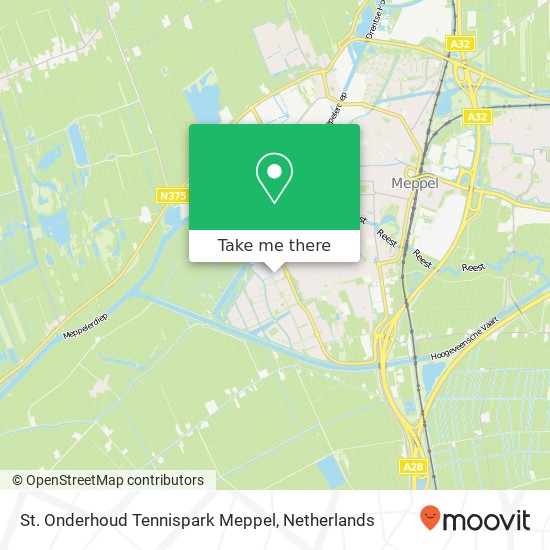 St. Onderhoud Tennispark Meppel, Sportpark Koedijkslanden 2 map