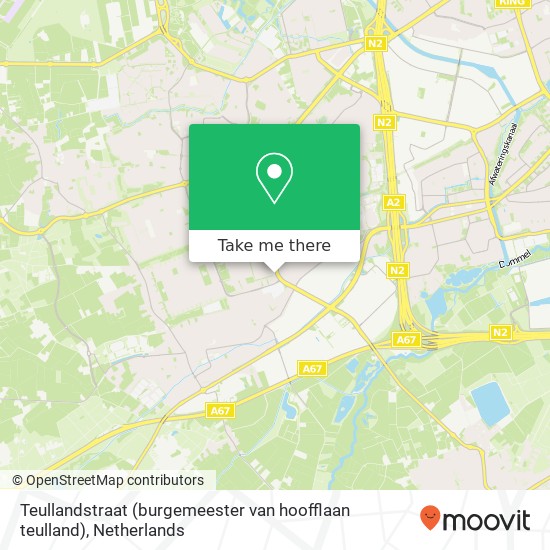 Teullandstraat (burgemeester van hoofflaan teulland), 5503 BH Veldhoven map